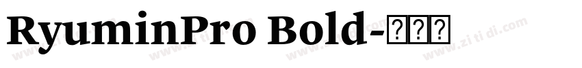 RyuminPro Bold字体转换